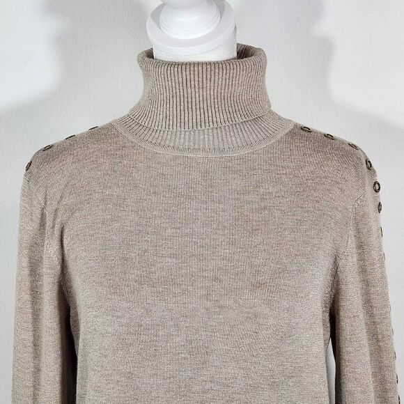 Joseph A. Brown Turtleneck Sweater NWT Size Small Light Brown Sweater - Picture 2 of 11